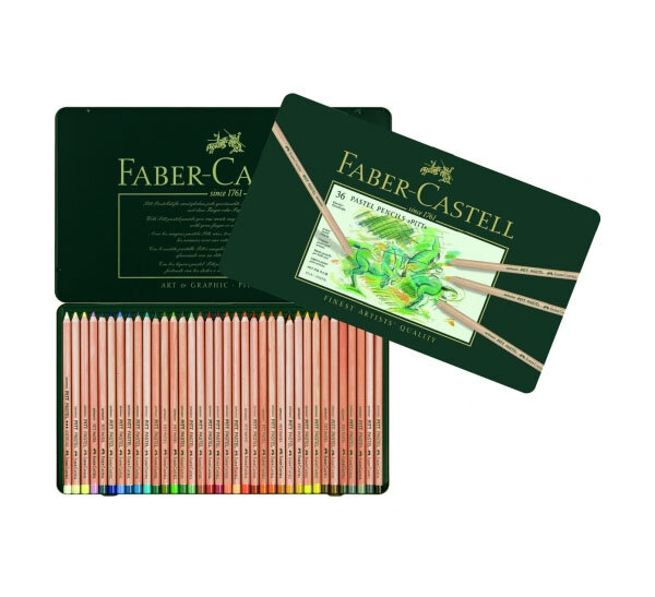 Карандаши пастельные Faber-Castell PITT набор цветов в металлической коробке 36 шт. - фото №12