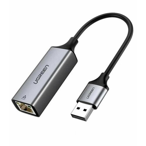 Адаптер UGREEN CM209 (50922) USB to RJ45 Ethernet Adapter Aluminum Case серый космос