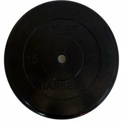 Диск Mb Barbell Atlet для гантели обрезин. 15кг черный (28260628) - фото №8