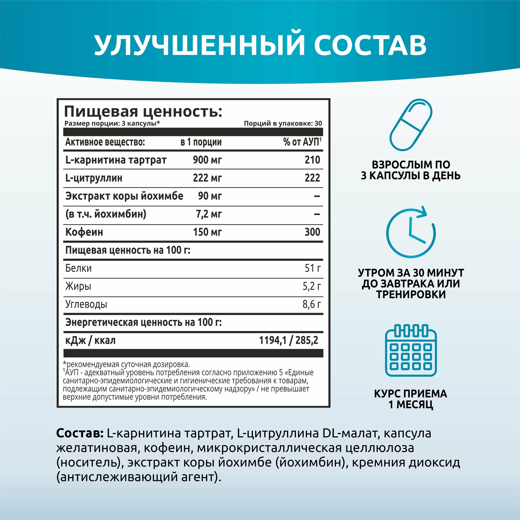 SOLAB L-Carnitine Men, для мужчин, энергетик, л-карнитин жиросжигатель, для похудения, 90 капсул