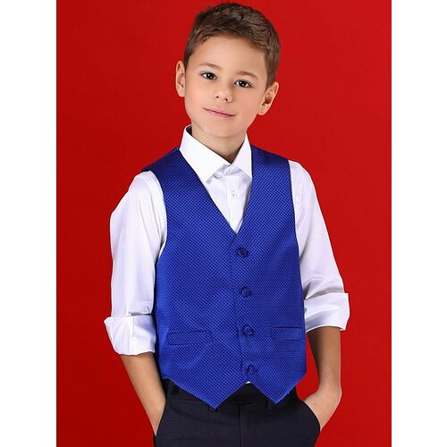 фото Жилет noble people, размер 104, голубой