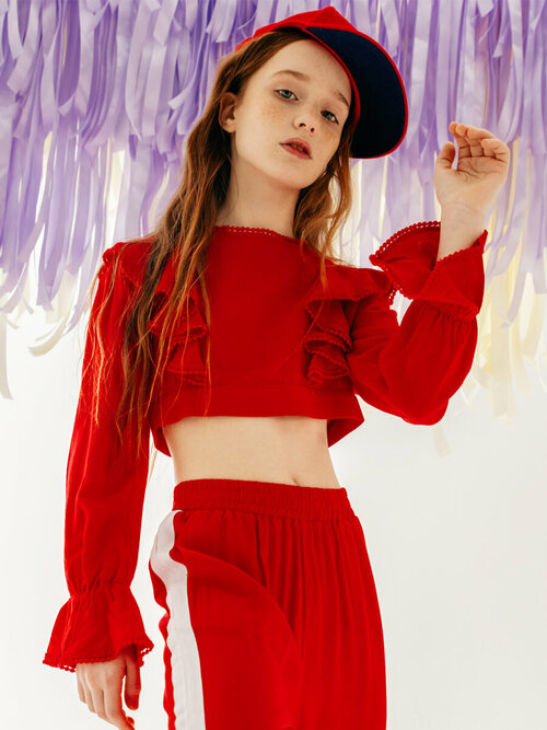 Блуза to be too, размер 152, красный