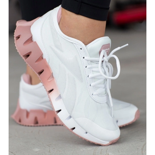 фото Кроссовки reebok zig dynamica 3, размер 9,5 us, белый, розовый