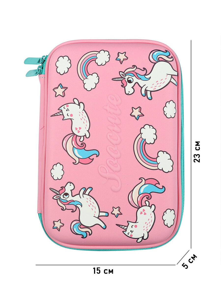 Пенал Multibrand WJ-12-pink - фото №3