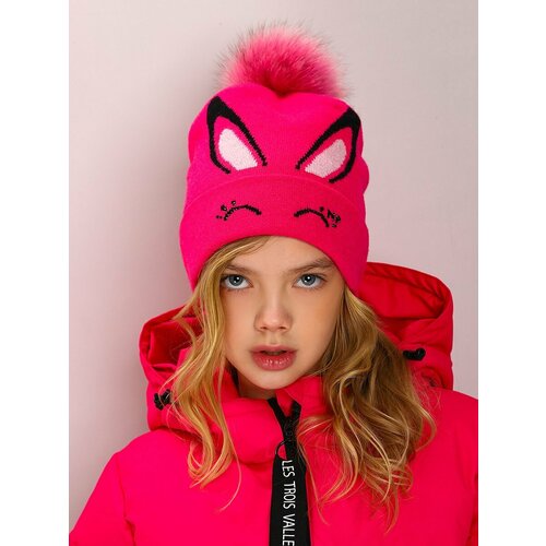 фото Шапка noble people, размер 54-56, розовый