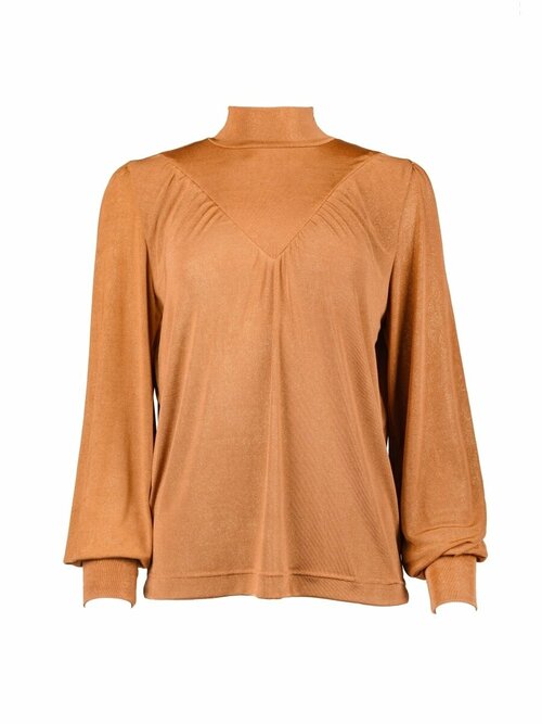 Блуза  LOVE & DIVINE, размер 48, коричневый