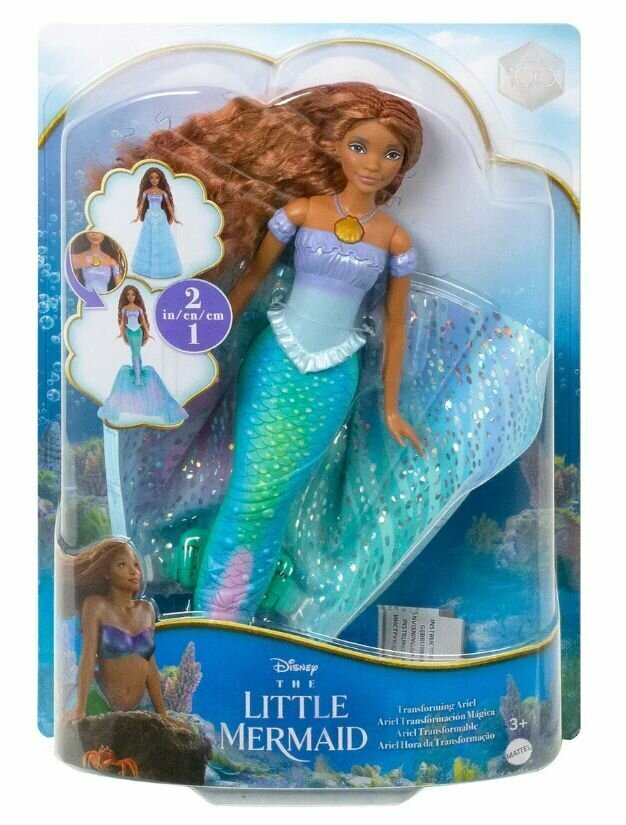 Disney The Little Mermaid Кукла Ариэль Трансформирующаяся HLX13