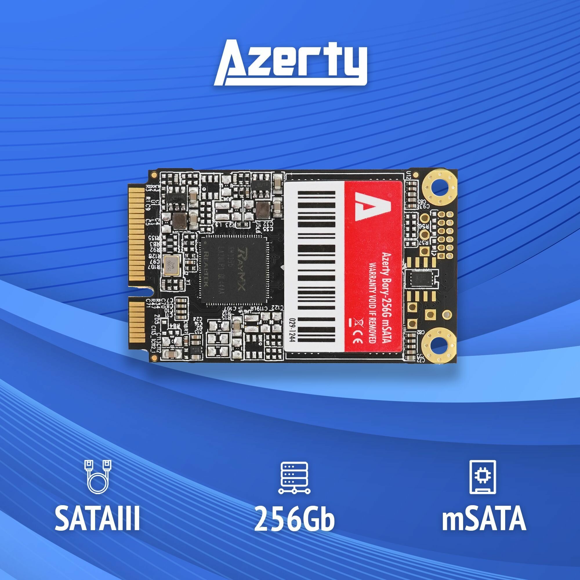 256 Гб Внутренний SSD диск Azerty Bory mSATA 256G