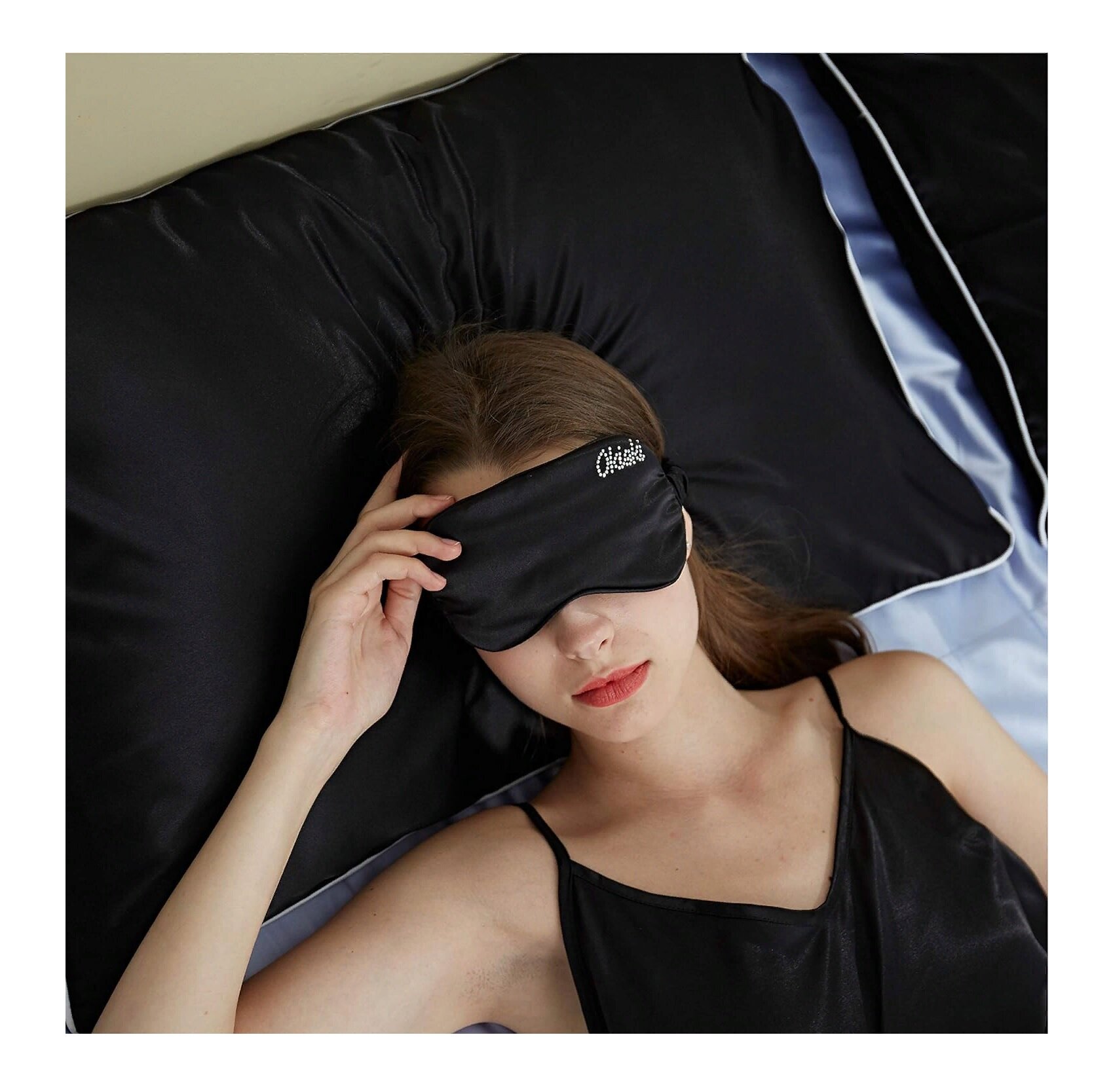 Okioki Sleep Factory Hyaluronic Acid Eye Mask Black маска для глаз с гиалуроновой кислотой, черная