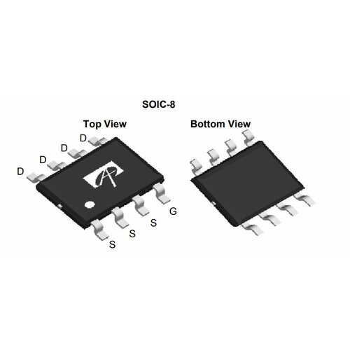 Микросхема AO4335 P-Channel MOSFET 30V 10.5A SOP8