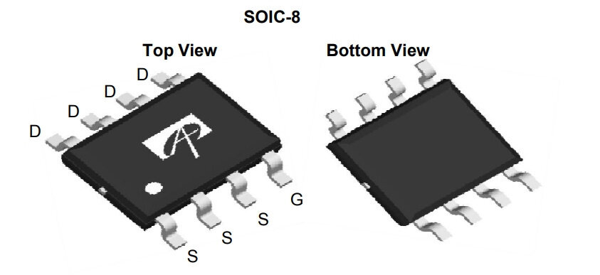 Микросхема AO4335 P-Channel MOSFET 30V 10.5A SOP8