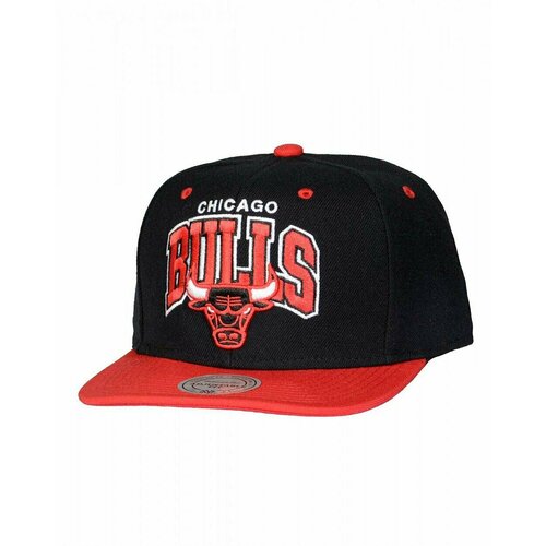 фото Бейсболка mitchell & ness, размер one size fits all, красный, черный