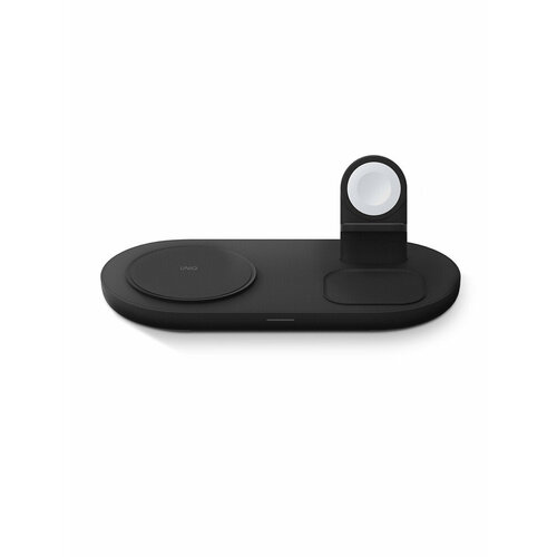Беспроводная зарядка Uniq Aereo Mag 3-in-1 15W + adapter Grey