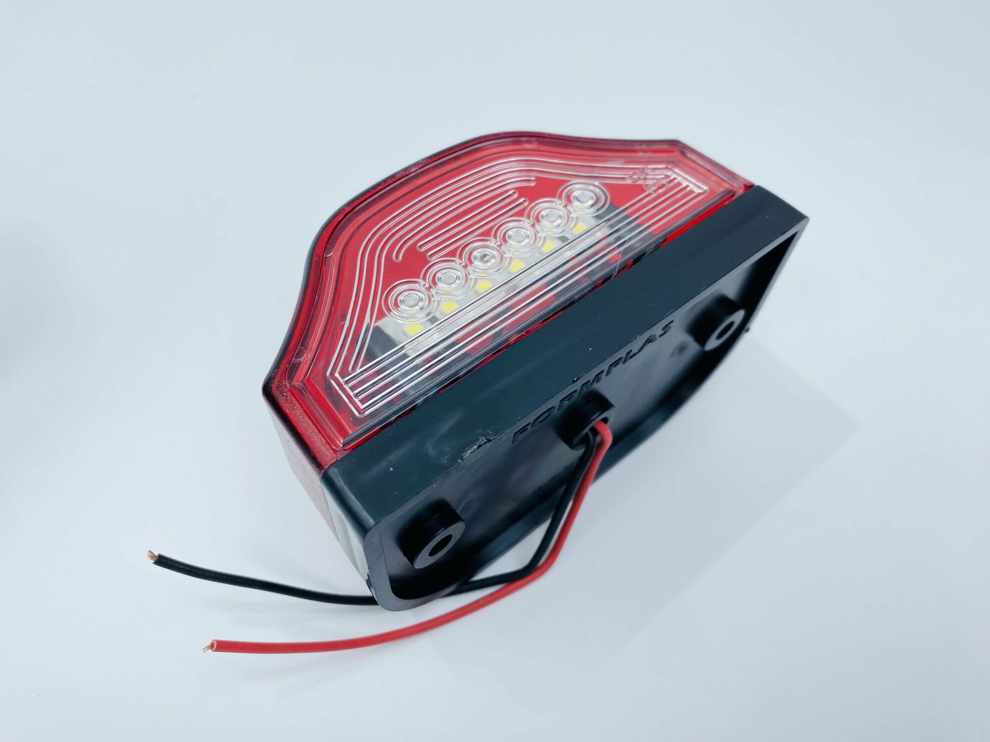 Светодиодная LED подсветка номера в красном корпусе (Турция), 100х52х60мм, 12-24В, 6LED, комплект 2шт — фото 5