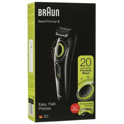 Триммер для бороды и усов BRAUN BT 3323 (ПИ) черный - фотография № 15