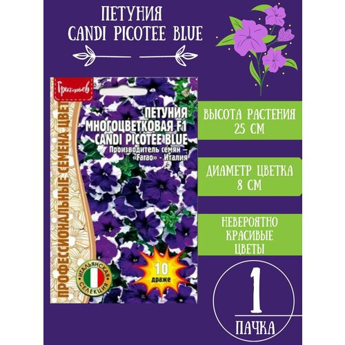 Семена Петуния F1 Candi Picotee Blue 1уп