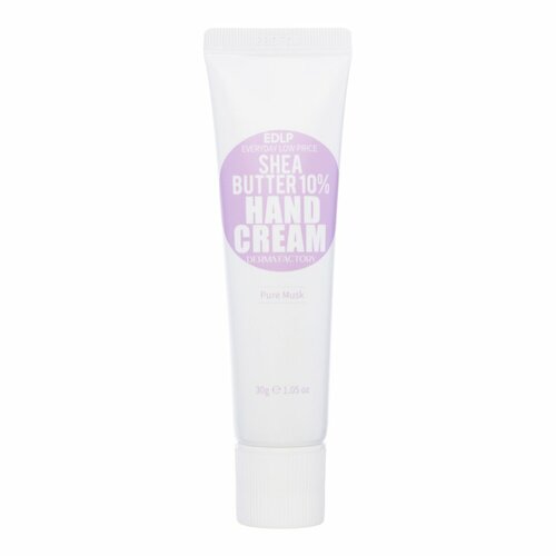 DERMA FACTORY EDLP Shea Butter 10% Hand Cream Pure Musk Увлажняющий крем для рук с маслом ши и ароматом белого мускуса 30г