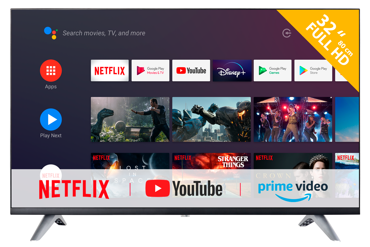 Телевизор Smart TV Q90-35, 32" Full HD, черный