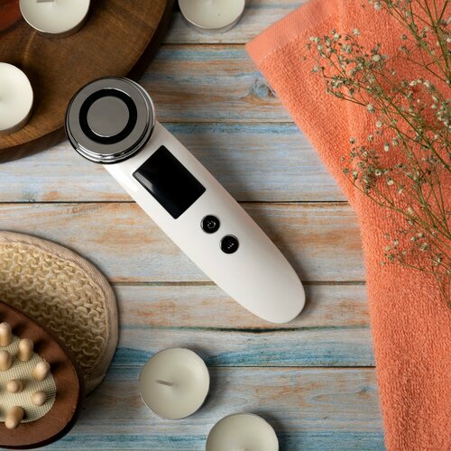 Массажёр для чистки лица LEM-03 ИК-подогрев 3 скорости АКБ 500 мАч от USB белый 258500₽