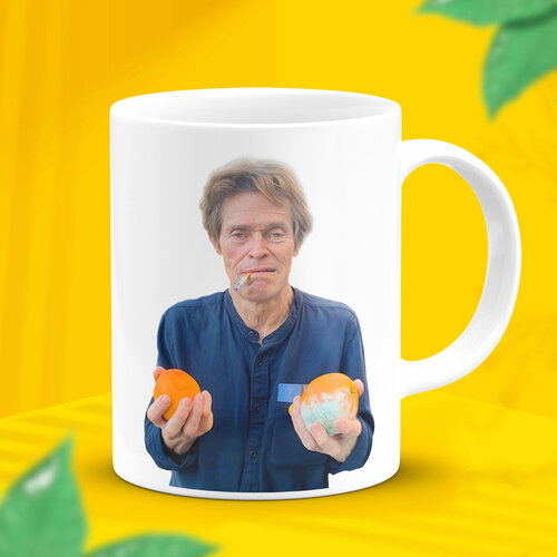 Кружка мем с надписью приколом большая Уиллем Дефо в подарок 1190₽