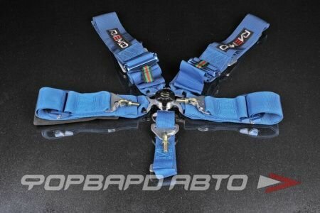 Ремни 5-ти точечные, 3"+3" SFI синий S-C-05B-ML, RAEMCO