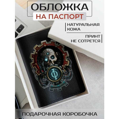 Обложка для паспорта RUSSIAN HandMade Обложка на паспорт Warhammer 40000 OP01991, черный