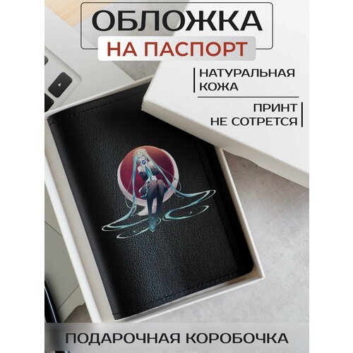 Обложка для паспорта RUSSIAN HandMade Обложка на паспорт аниме Хацунэ Мику OP01943, черный
