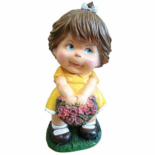 Садовая фигура Девочка с корзиной цветов 48 см 5031₽