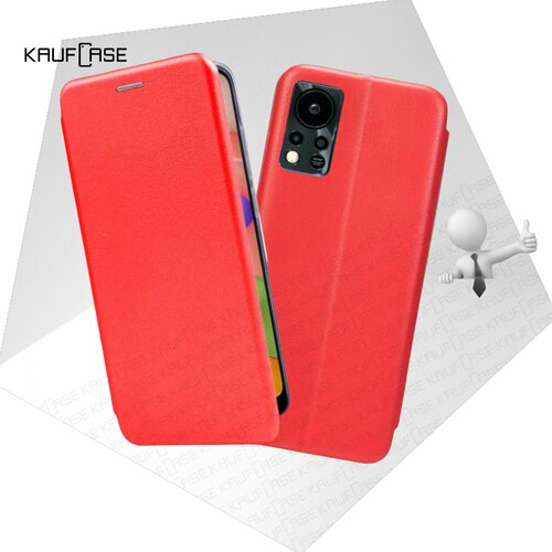 Чехол книжка KaufCase для телефона Infinix Hot 11s NFC (X6812B) (6.78), красный. Трансфомер чехол книжка kaufcase для телефона infinix hot 20i x665e 6 6 красный трансфомер