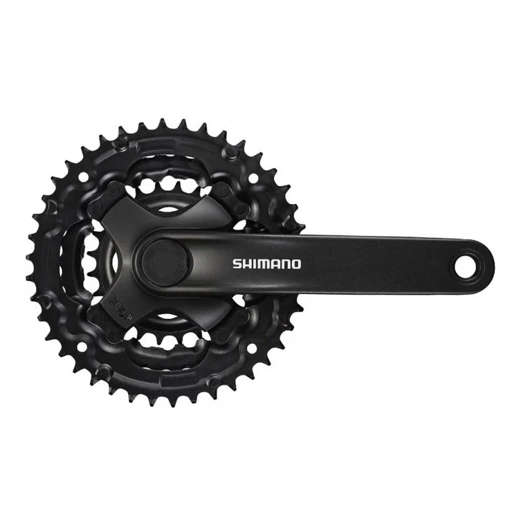 Система шатунов SHIMANO TY301, 3x7/8ск, 175мм, SQR квадрат JIS, 42/34/24T, алюминий, черный