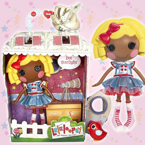 Кукла Лалапупси Lalaloopsy Dot Starlight 33 см и питомец птичка кукла lalaloopsy girls crazy hair вафелька 25 см 537274 розовый голубой