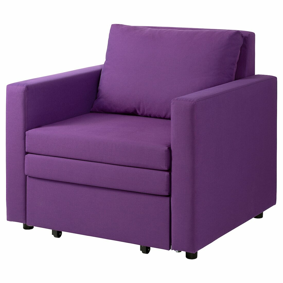 Кресло-кровать икеа ваттвикен, 92 x 83 см, спальное место: 200х70 см, обивка: текстиль, цвет: висле фиолетовый