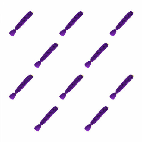 Канекалон коса 60 см, цвет фиолетовый (Набор 10 шт.)