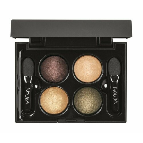 Тени для век 628 коричневый, желтый, золотой, зеленый Nouba Quattro Eyeshadow