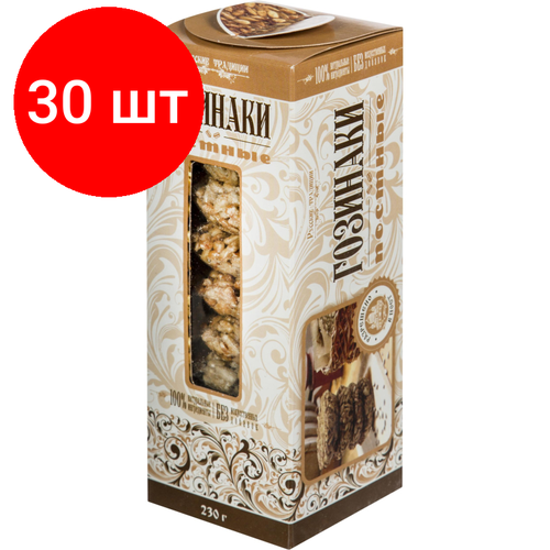 Комплект 30 штук, Снеки Гозинаки постные (козинаки) Русские традиции 210гр го-пос-230