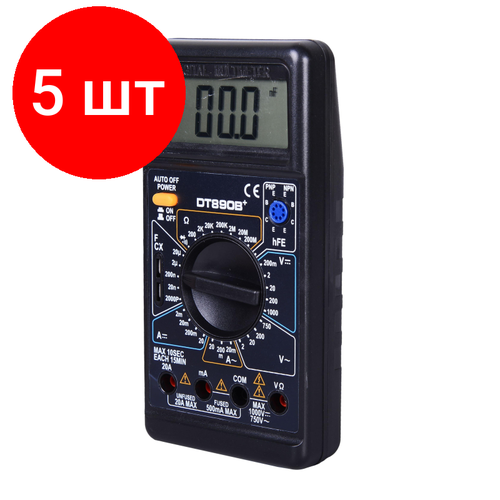 Комплект 5 штук, Мультиметр РЕСАНТА DT 890 B+