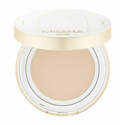 Тональный кушон для лица c бархатистым покрытием 21N Vanilla Missha Glow Skin Caring Cushion тональное средство missha тональный кушон stay cushion бархатистое покрытие