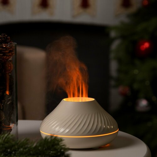 Увлажнитель воздуха Luazon HM-10 эффект пламени 130 мл 45 Вт USB белый 206700₽