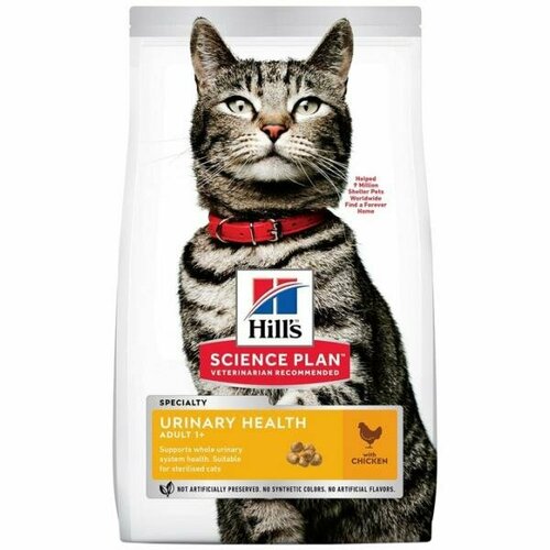 Hill's Science Plan Hill's Science Plan Feline Adult Urinary Health для взрослых кошек, с курицей - полноценный рацион для взрослых кошек для поддержания здоровья мочевыделительной системы 0.3кг