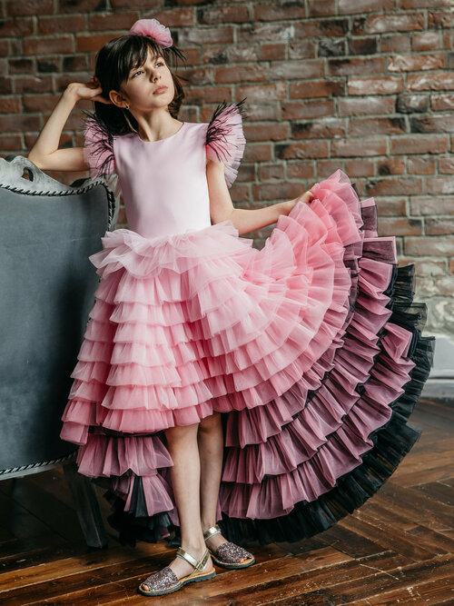 Платье, размер 122-128, розовый