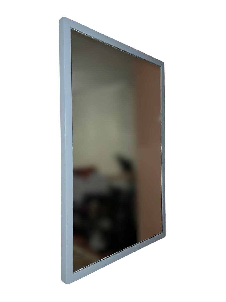 Зеркало настенное 60x40 см интерьерное,светло-серый - фотография № 1