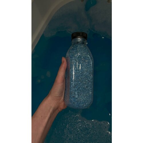 Соль для ванной с шиммером 500 грамм голубая пантовые ванны в порошке 5 применений