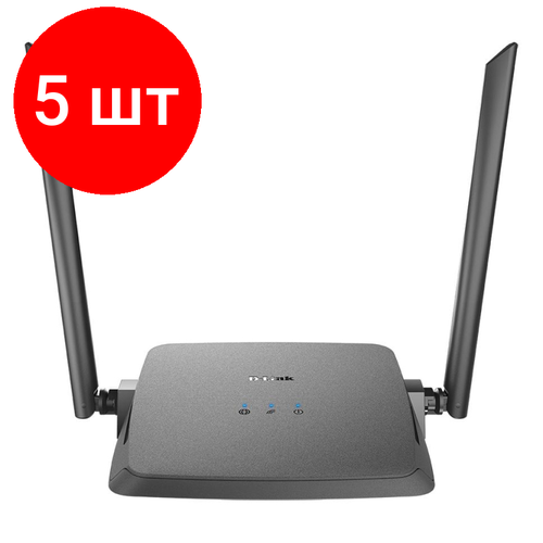 Комплект 5 штук, Маршрутизатор D-Link DIR-615/Z1A N300 10/100BASE-TX черный d link dir 830m a1a маршрутизатор