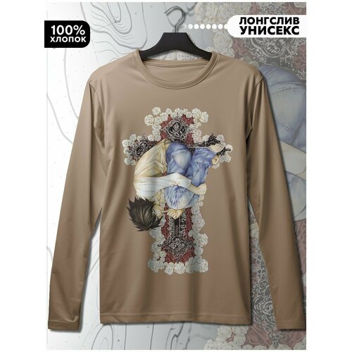 фото Лонгслив hypnotica, размер s, бежевый