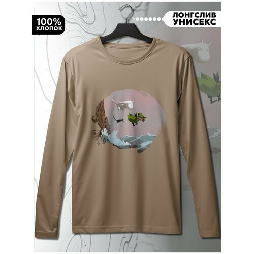 фото Лонгслив hypnotica, размер s, бежевый