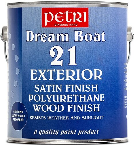 Лак Водный Паркетный 3.78л Petri Dream Boat 21 Полиуретановый, Полуматовый для Внутренних и Наружных Работ / Петри.