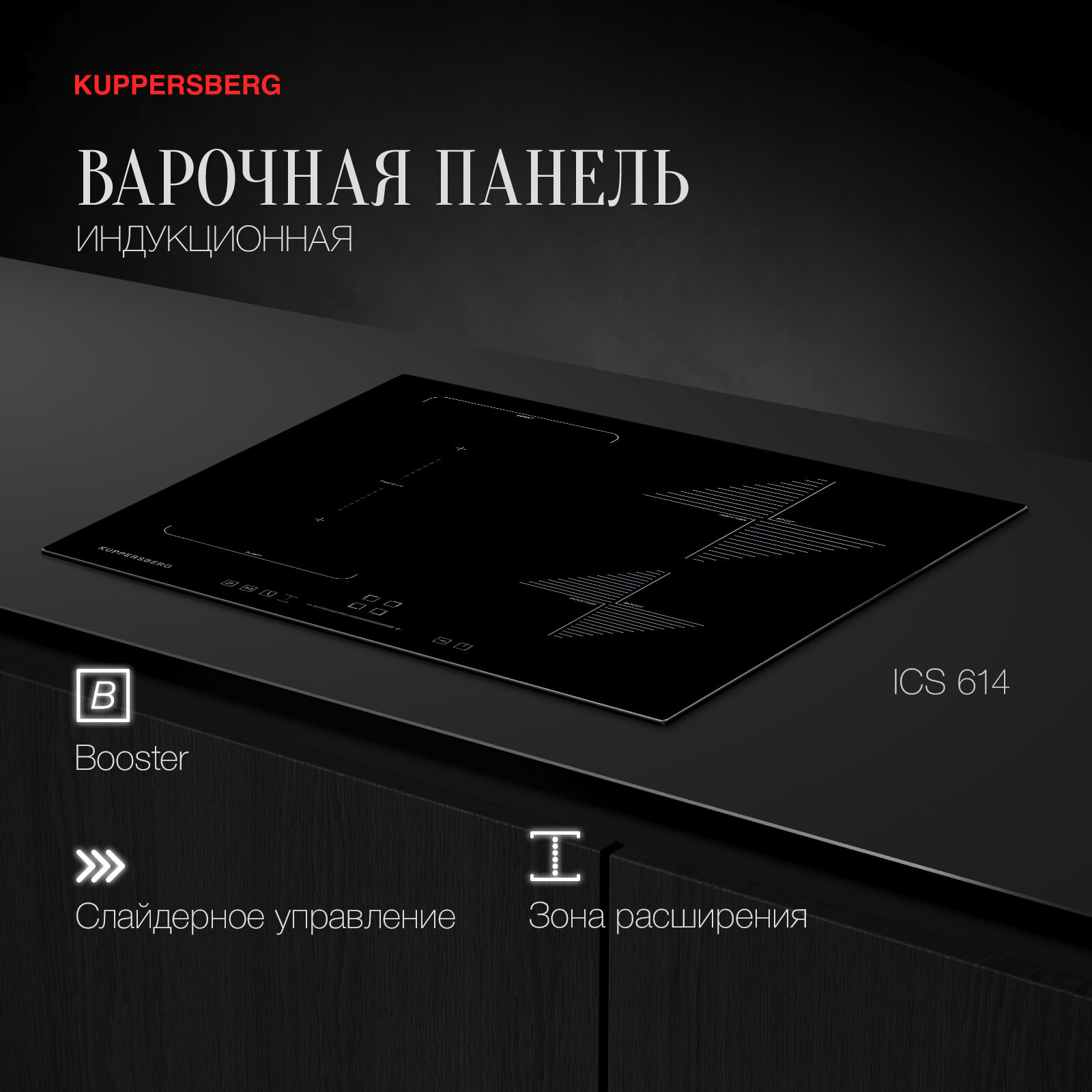 Варочная панель встраиваемая индукционная KUPPERSBERG ICS 614