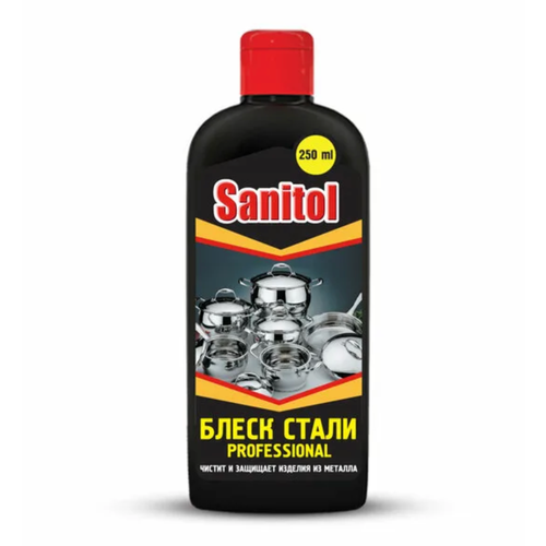 Санитол Sanitol - Средство для чистки металла Блеск стали 250 мл 225₽