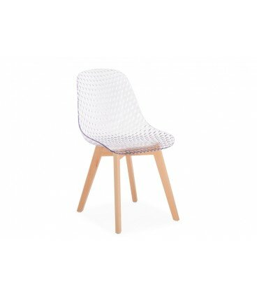 фото Пластиковый стул Vart clear / wood