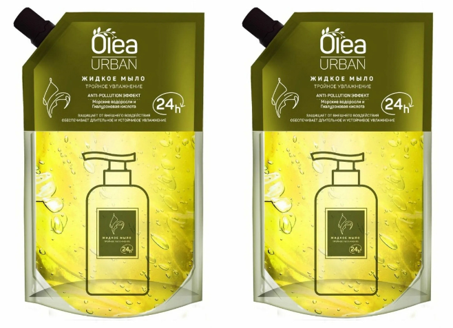 Жидкое мыло Olea urban, дой-пак, 500 мл. 2 шт.